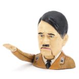 Painted cast iron Adolf Hitler design nutcracker, 17cm high :For Further Condition Reports Please