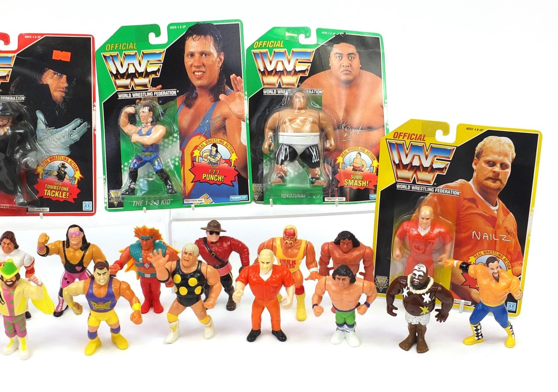 1990's and later WWF wrestling action figures including six with blister packs together with a small - Image 3 of 5