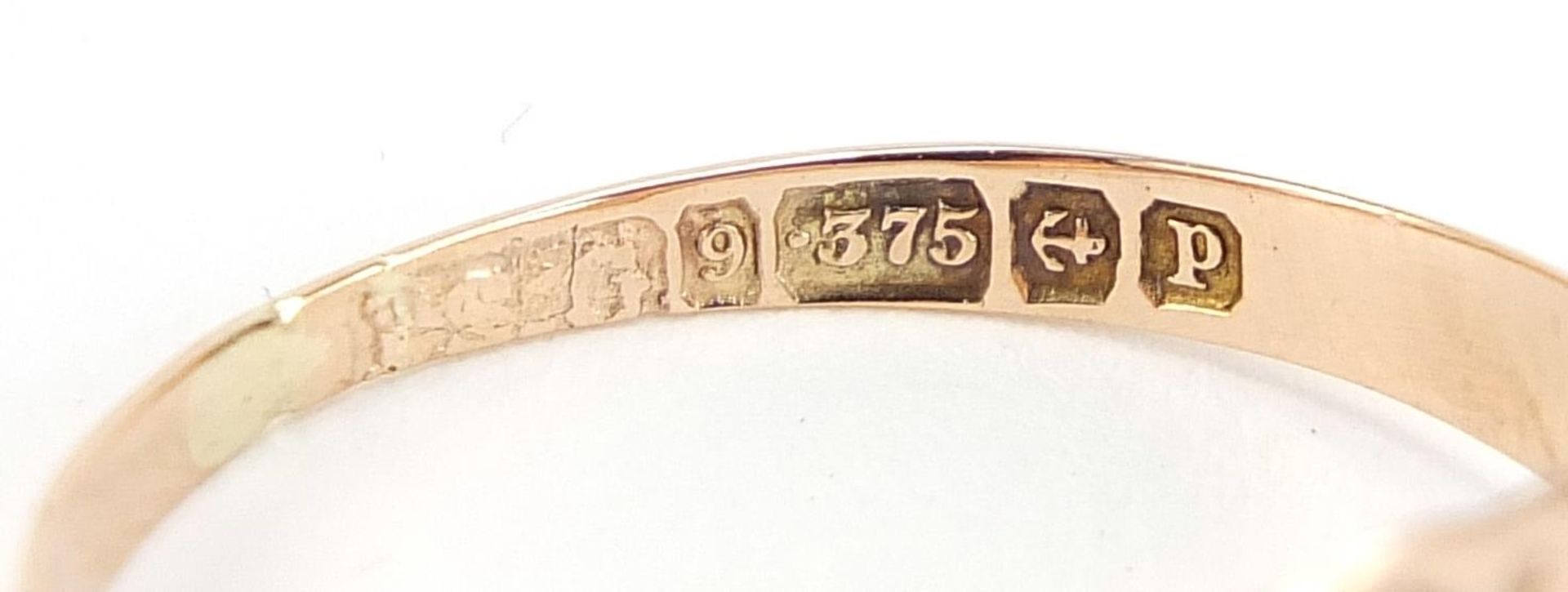 Edwardian 9ct rose gold signet ring, hallmarked Birmingham 1914, size Q, 1.2g :For Further Condition - Image 5 of 5