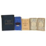 Gardiner's Atlas of English History and four canvas backed maps including Bartholomew's and two by