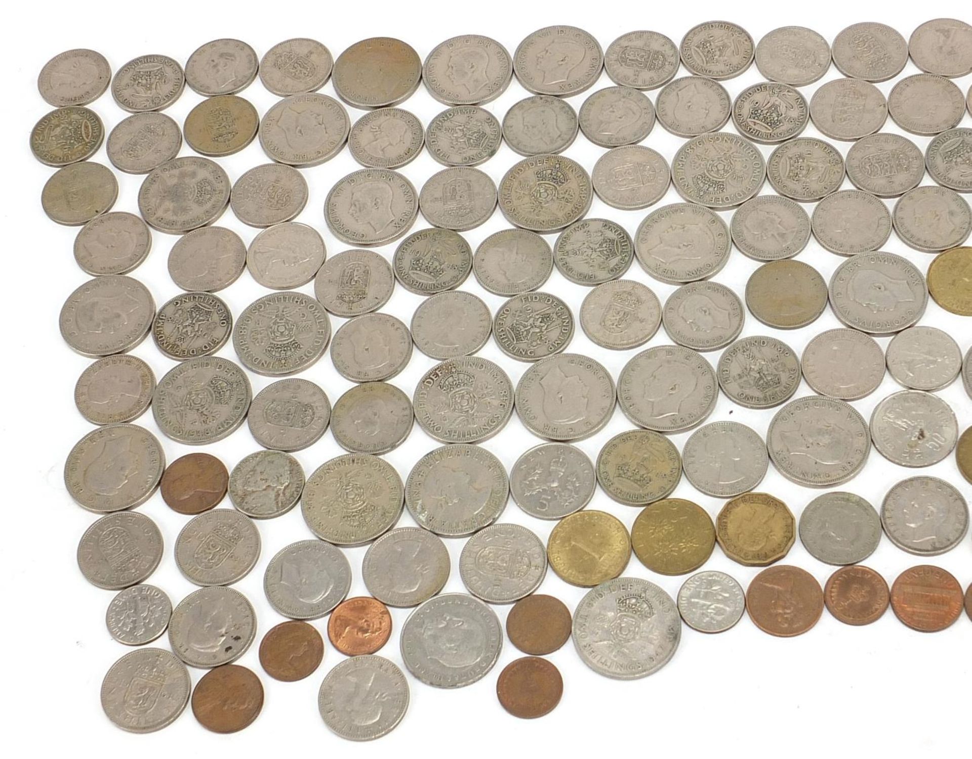 Collection of British pre decimal and later coinage including two shillings :For Further Condition - Bild 2 aus 3