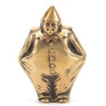 Novelty brass vesta in the form of a Pierrot, 5.5cm high :For Further Condition Reports Please Visit