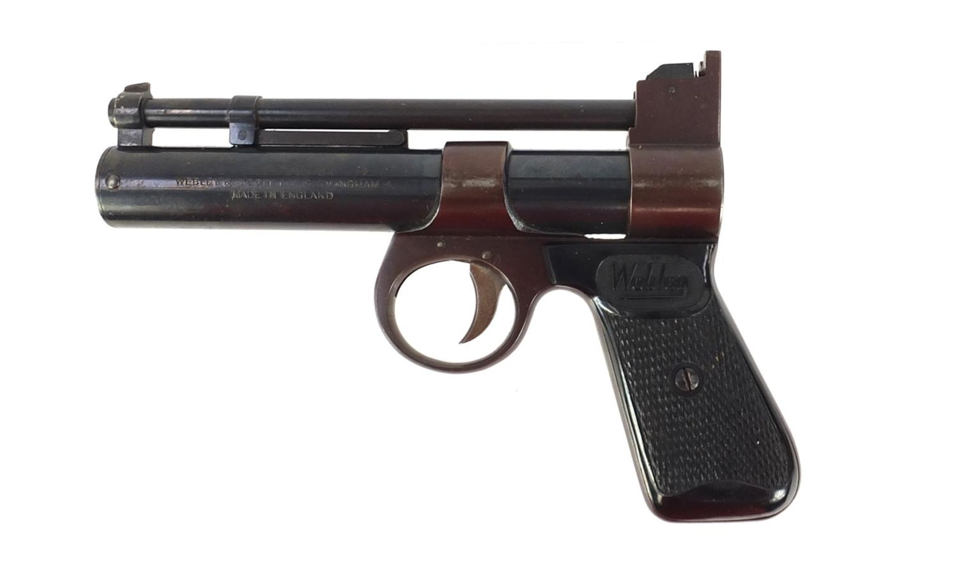 Webley & Scott Junior over lever .177 cal air pistol with box, 17cm in length :For Further Condition - Image 2 of 7