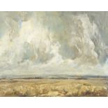 Mervin Griffith-Jones '74 - Summer clouds, Impressionist landscape, oil on canvas, mounted and