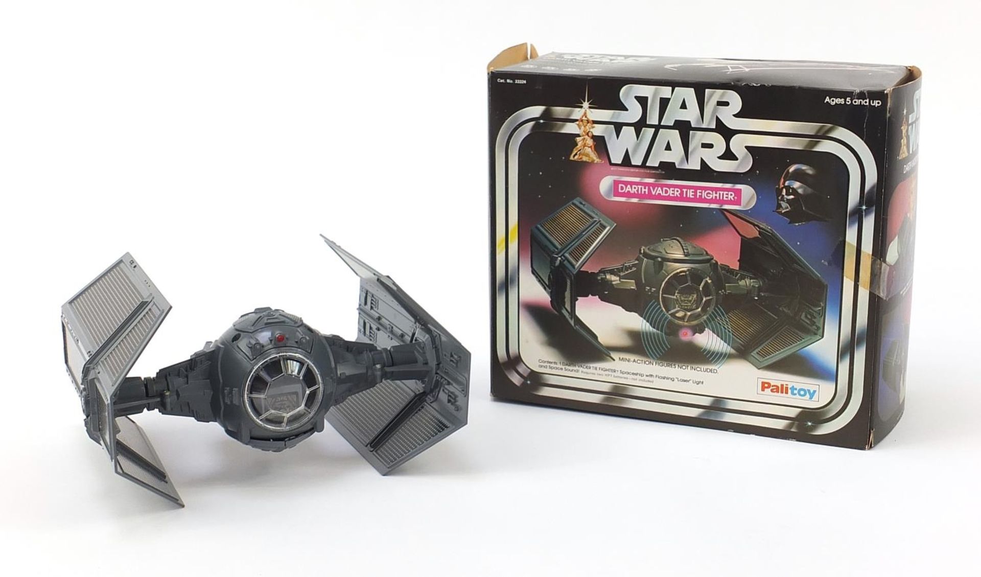 Vintage Star wars Darth Vader Tie Fighter with box by Palitoy :For Further Condition Reports