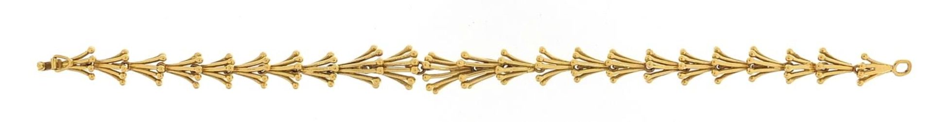 John Donald, Modernist 18ct gold bracelet, 16cm in length, 14.2g :For Further Condition Reports - Image 2 of 4