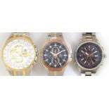 Casio Edifice, three gentlemen's wristwatches with boxes numbered 4044B7, 76E33P and 69C7F7 :For