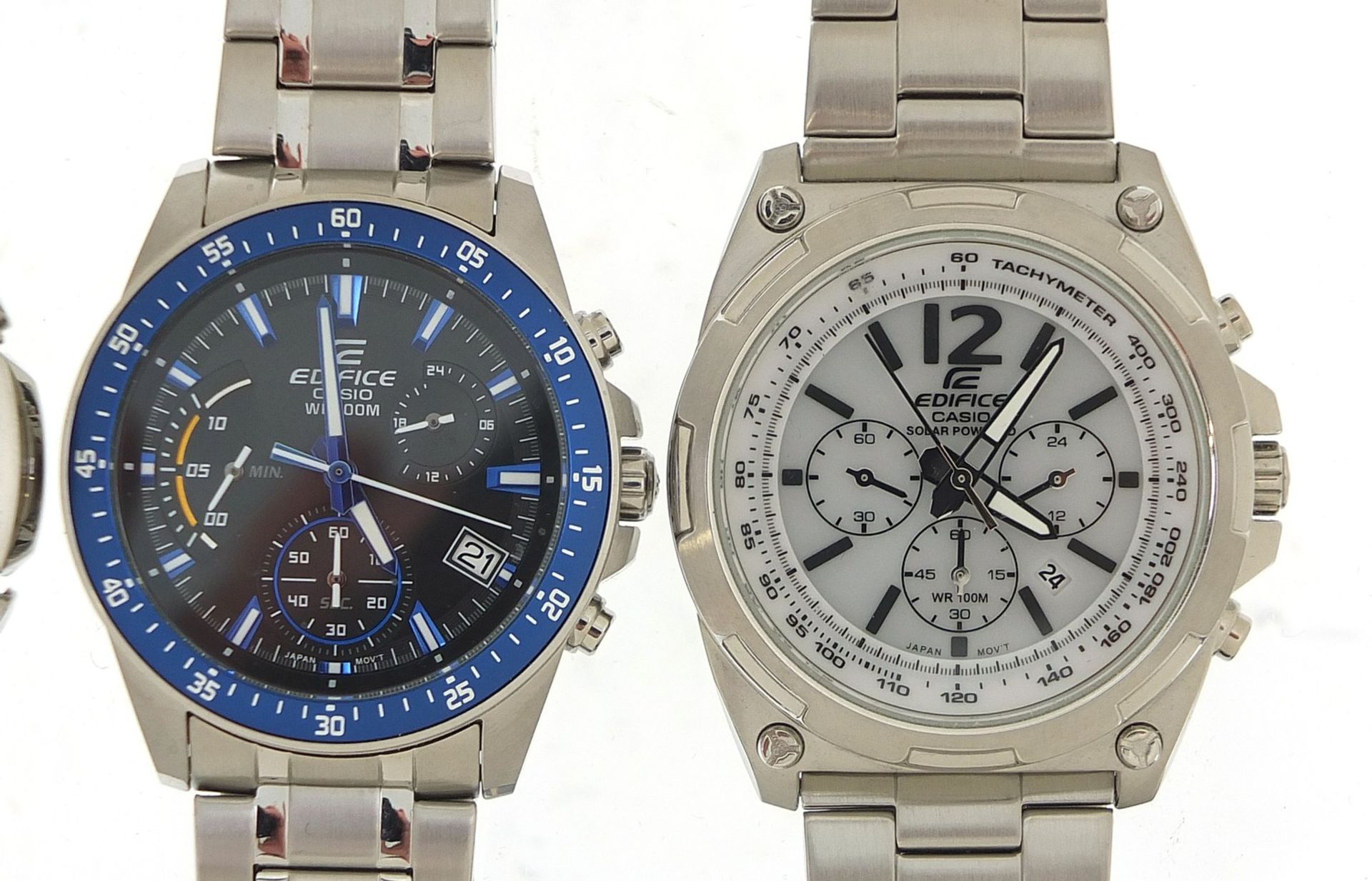 Four gentlemen's Casio Edifice wristwatches, three with boxes and paperwork, models EFR-545, ECW- - Image 3 of 6