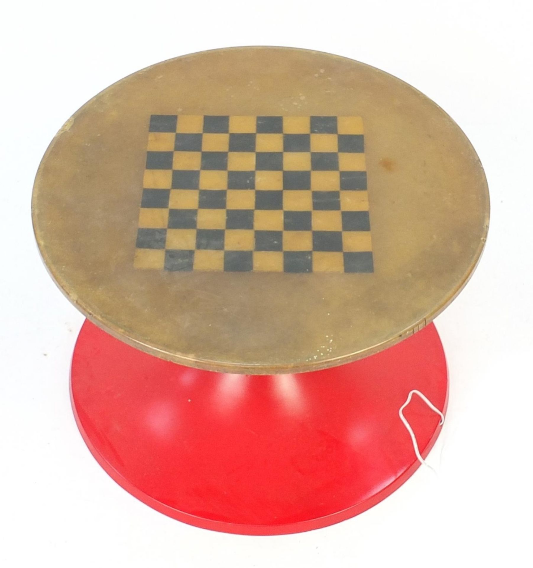 Sarah Hamilton Perspex illuminated chess table, 41cm high x 67cm in diameter :For Further - Image 2 of 4