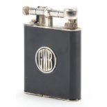Alfred Dunhill & Sons, Art Deco Namiki silver and enamel pocket lighter, character marks to reverse,