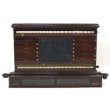 Victorian mahogany snooker billiard score board with ball holder, 117cm wide :For Further
