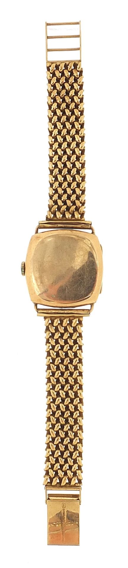 Zenith, gentlemen's 9ct gold wristwatch with 9ct gold strap, the case 28mm wide, 40.8g :For - Image 4 of 5