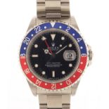 Rolex, gentlemen's GMT Master automatic wristwatch with Pepsi bezel, date aperture and box, REF