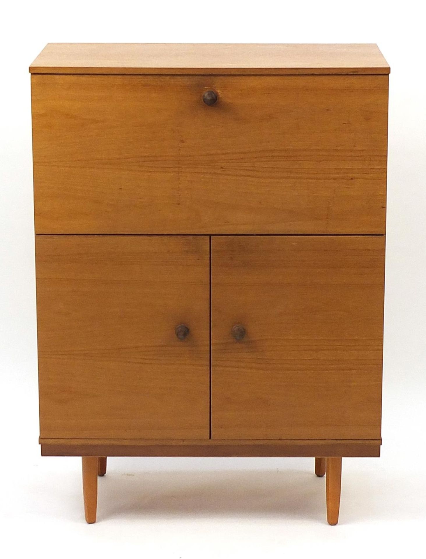 Avalon, 1970's teak cocktail cabinet with rosewood handles, 112cm H x 81.5cm W x 43cm D - Image 2 of 5