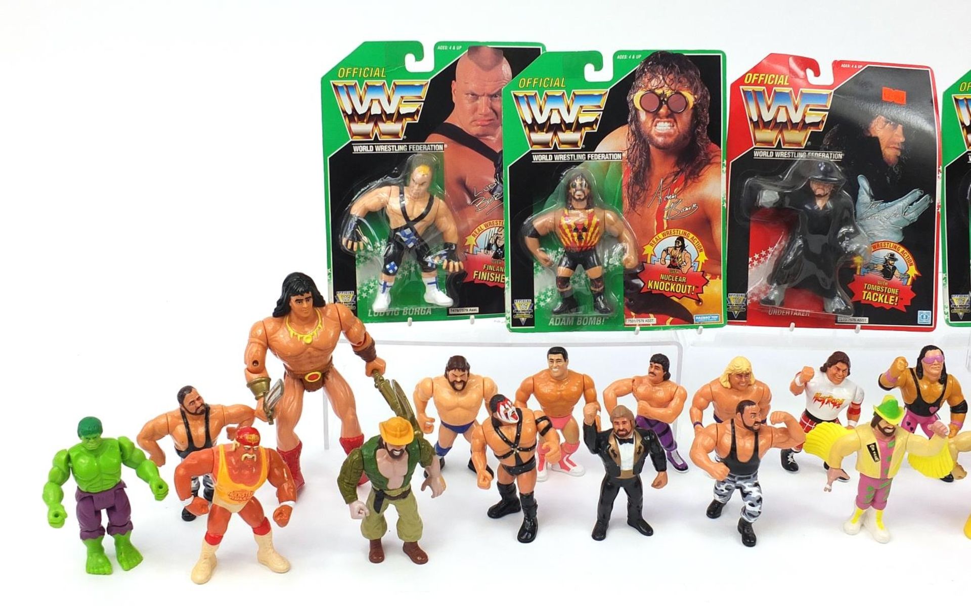 1990's and later WWF wrestling action figures including six with blister packs together with a small - Image 2 of 5