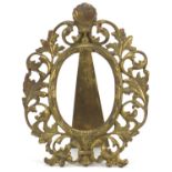 19th century gilt metal acanthus design easel frame impressed 1008 to the reverse 28cm x 21.5cm :For