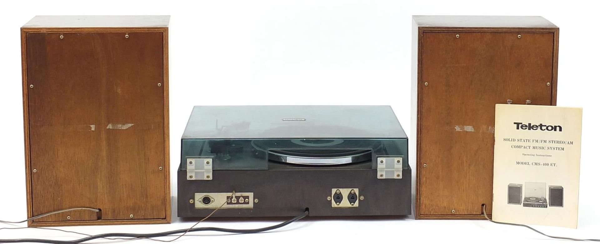 Vintage Teleton CMS-400 turntable with speakers :For Further Condition Reports Please Visit Our - Image 4 of 4