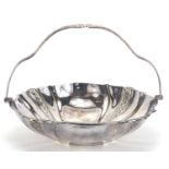 WMF, German Art Nouveau silver plated swing handled basket, 26cm in diameter :For Further