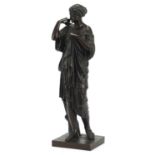 19th century Grand Tour patinated bronze study of a female, 40cm high :For Further Condition Reports