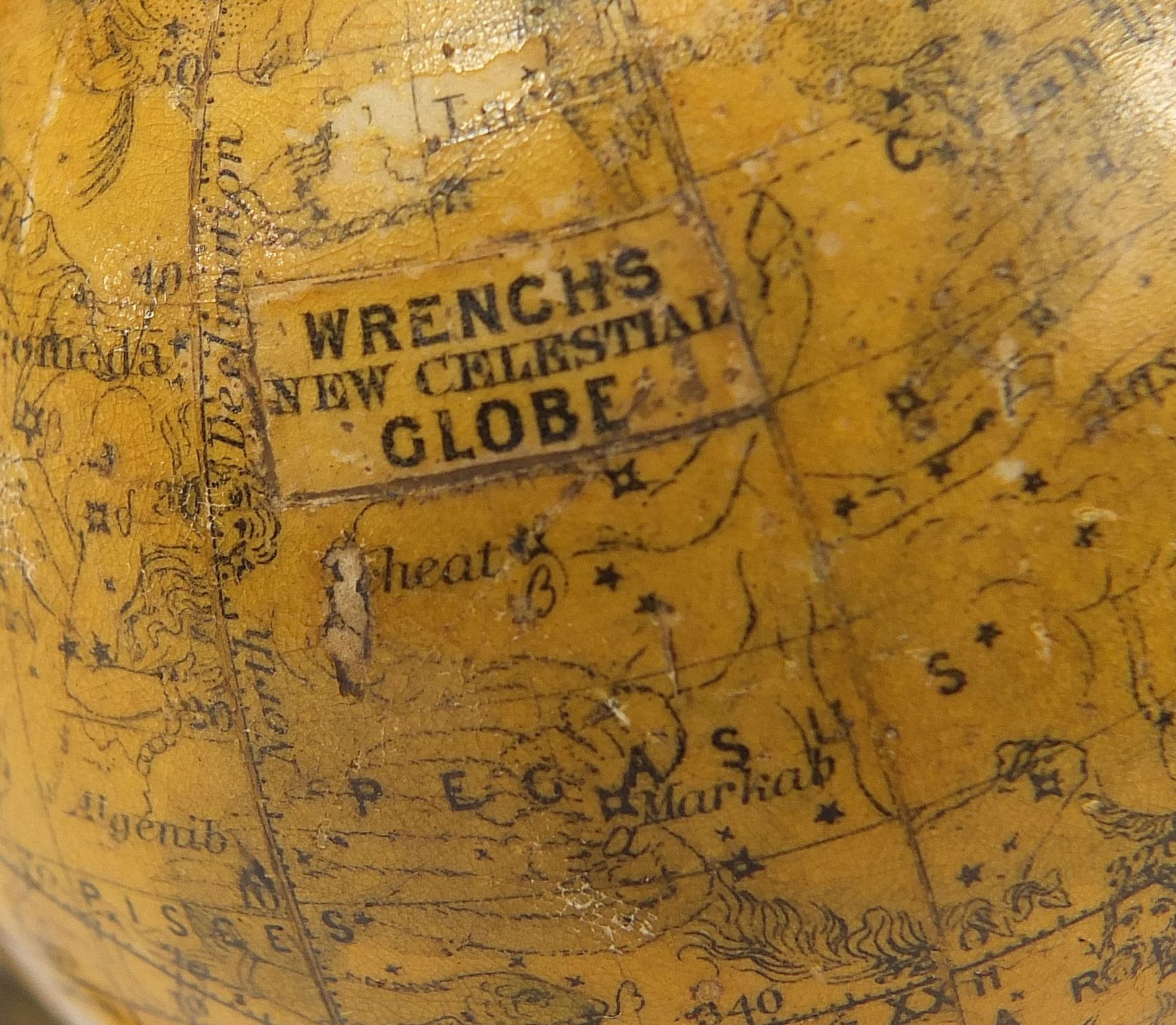 Wrench's of London, matched pair of 19th century celestial and terrestrial desk globes, each with b - Image 2 of 14