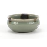 Chinese porcelain bowl having a celadon glaze, 7cm in diameter :For Further Condition Reports Please