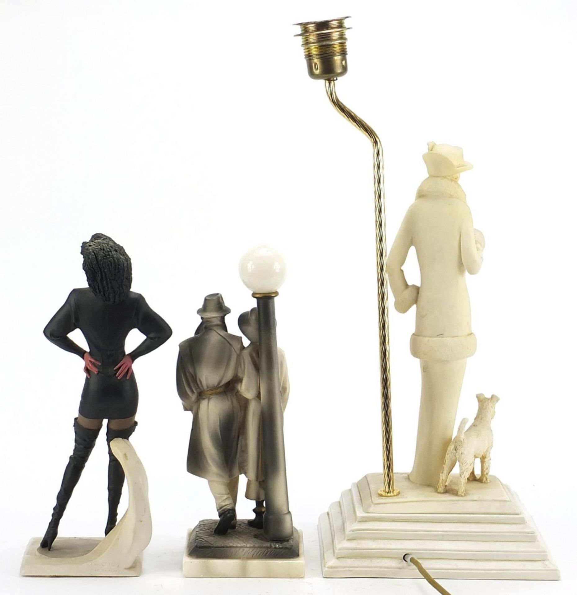 Italian figural table lamp and two similar figures, the largest 50.5cm high :For Further Condition - Image 2 of 5