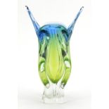 Czechoslovakian art glass vase, 33cm high :For Further Condition Reports Please Visit Our Website,