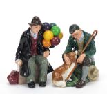 Two Royal Doulton figures comprising The Master HN2325 and The Balloon Man, HN1954, the largest 18.
