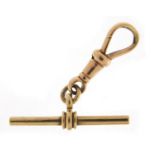 9ct gold swivel clip with T bar, 3.5cm in length, 4.4g :For Further Condition Reports Please Visit