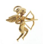9ct gold Cupid charm, 1.9cm high, 2.1g :For Further Condition Reports Please Visit Our Website,