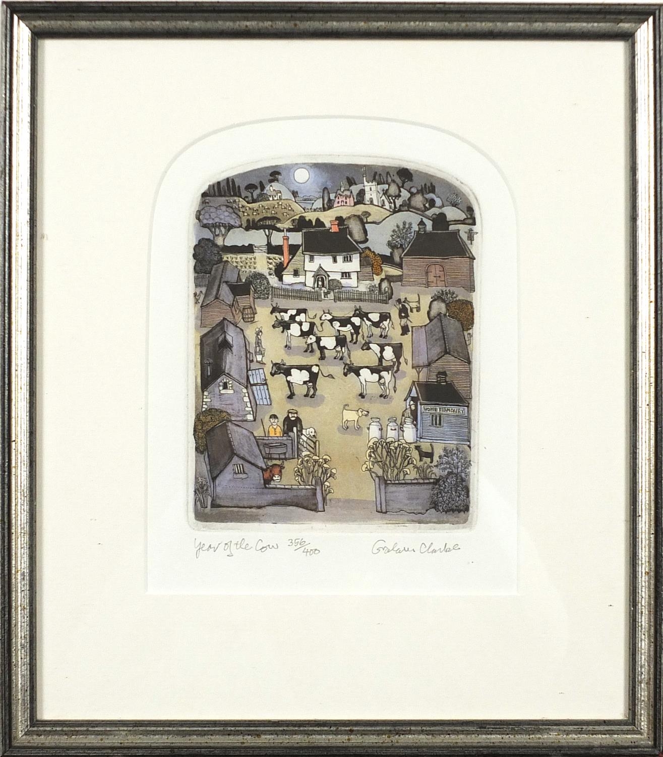 Graham Clarke - Year of the Cow, pencil signed etching in colour, limited edition 356/400, - Image 2 of 5