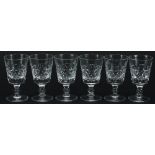 Set of six Brierley cut glass liqueur glasses, 10cm high :For Further Condition Reports Please Visit
