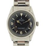 Rolex, vintage gentlemen's Oyster Explorer wristwatch model 1016, serial number 8073518, 35mm in
