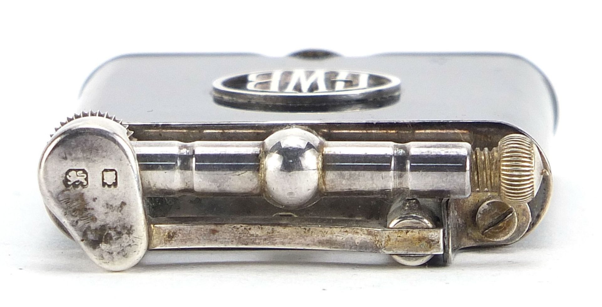 Alfred Dunhill & Sons, Art Deco Namiki silver and enamel pocket lighter, character marks to reverse, - Image 6 of 8