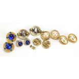 Vintage earrings including Christian Dior, Les Bernard and Carolee, the largest 3.5cm in diameter :