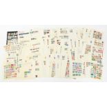 Collection of British and world stamps arranged on sheets, including France and Abyssinia :For