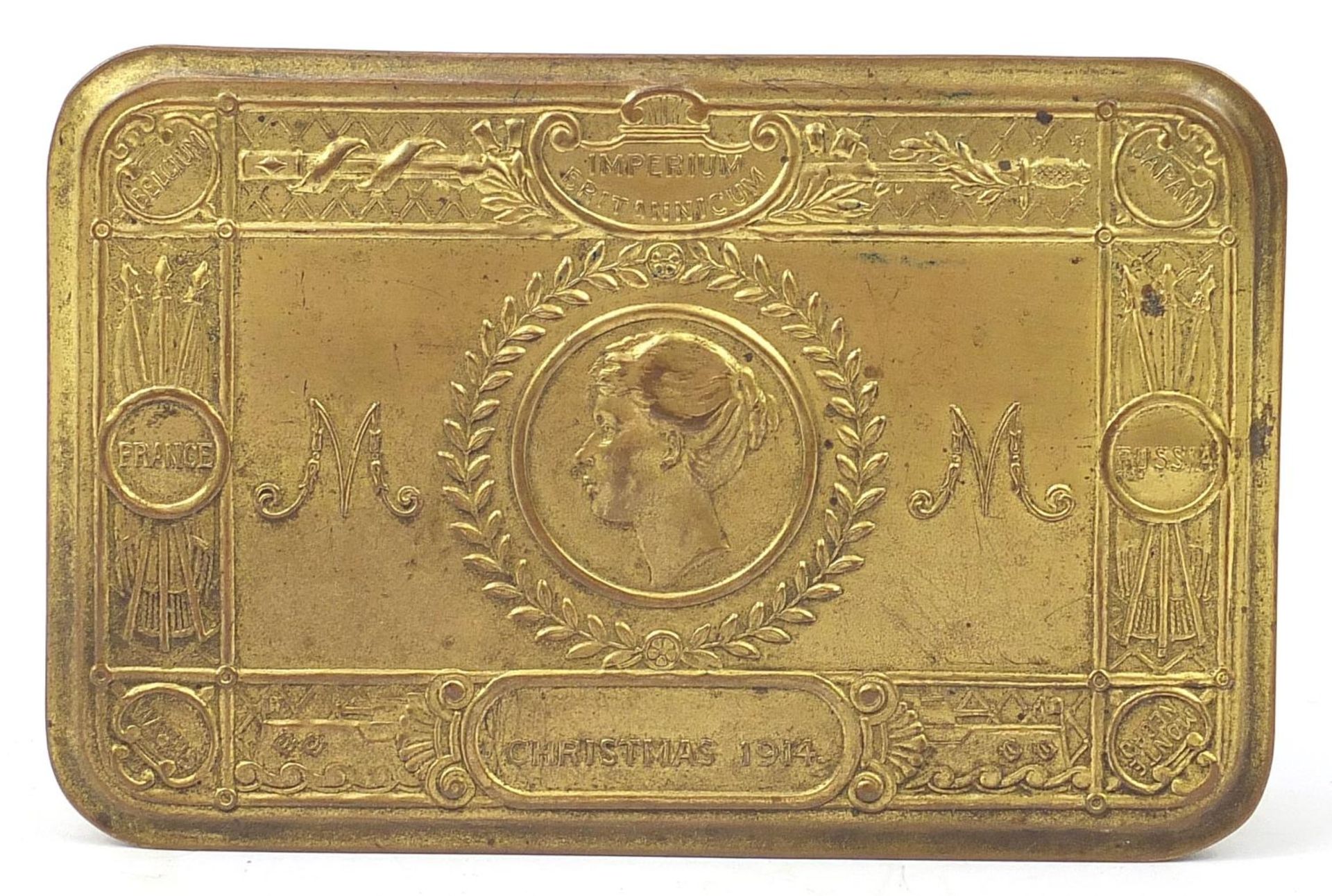 British military World War I brass Mary tin :For Further Condition Reports Please Visit Our Website, - Image 4 of 5