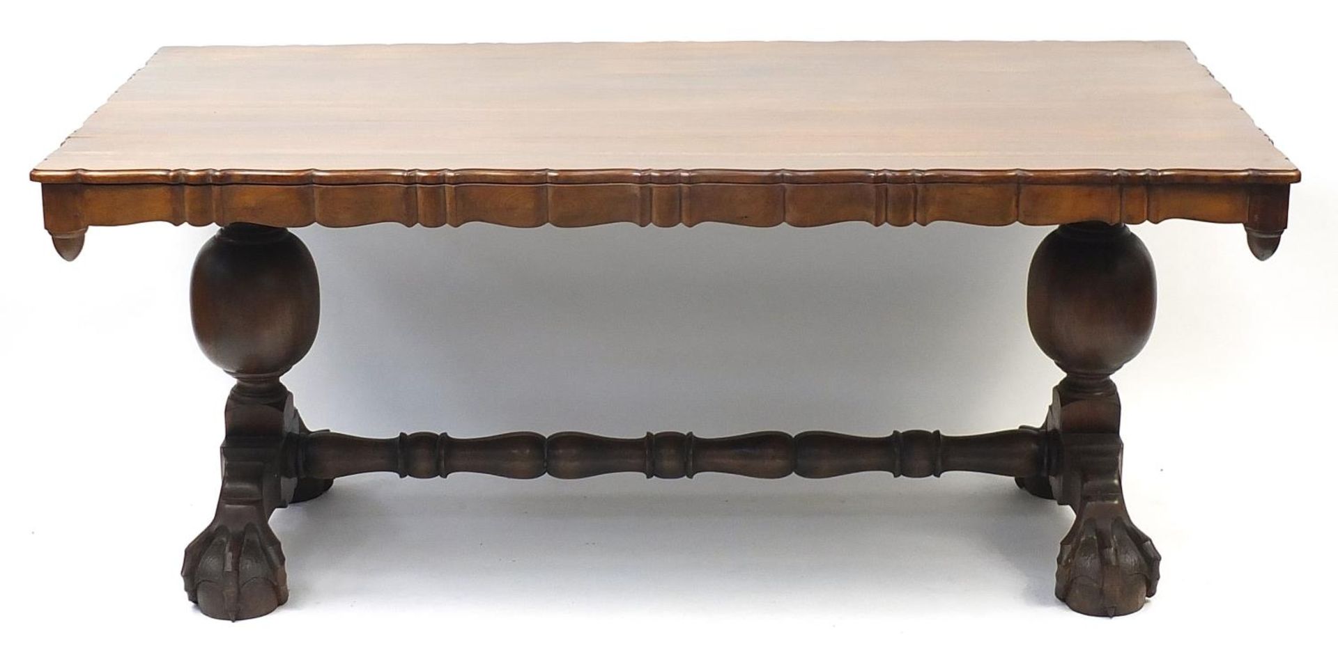 Jonker of Knysna, South African stinkwood rectangular dining table on claw and ball feet with six - Image 2 of 18