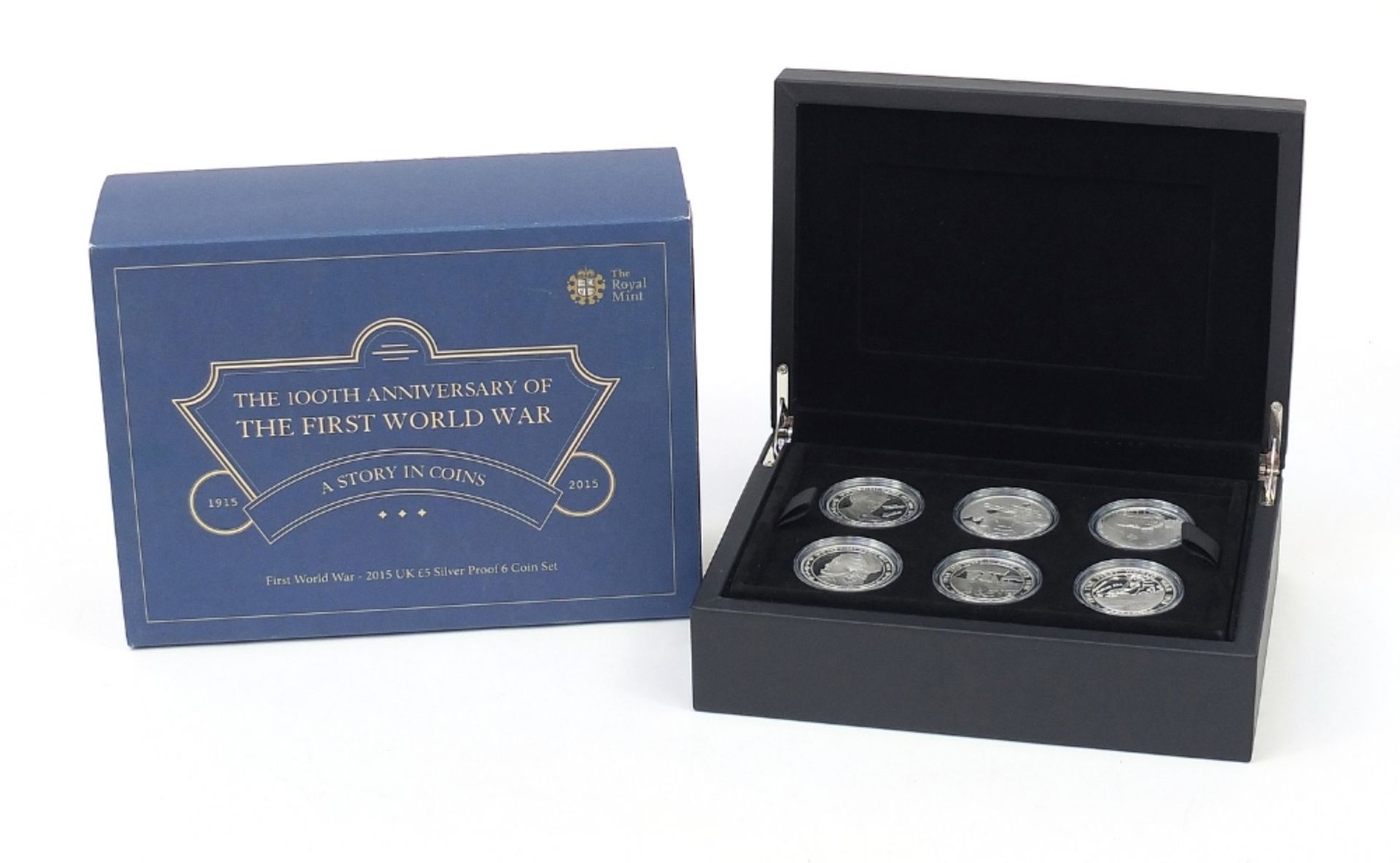 2015 five pound silver proof six coin set from the The 100th Anniversary of the First World War