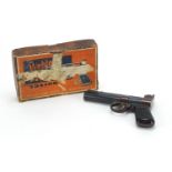 Webley & Scott Junior over lever .177 cal air pistol with box, 17cm in length :For Further Condition