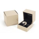 Viviana Torun Bulow-Hube for Georg Jensen, Danish 925S silver ring, number 443 with box, size N, 9.