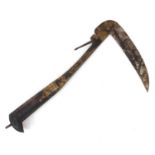 Afghan folding lohar knife with bone handle, 21cm in length when closed :For Further Condition