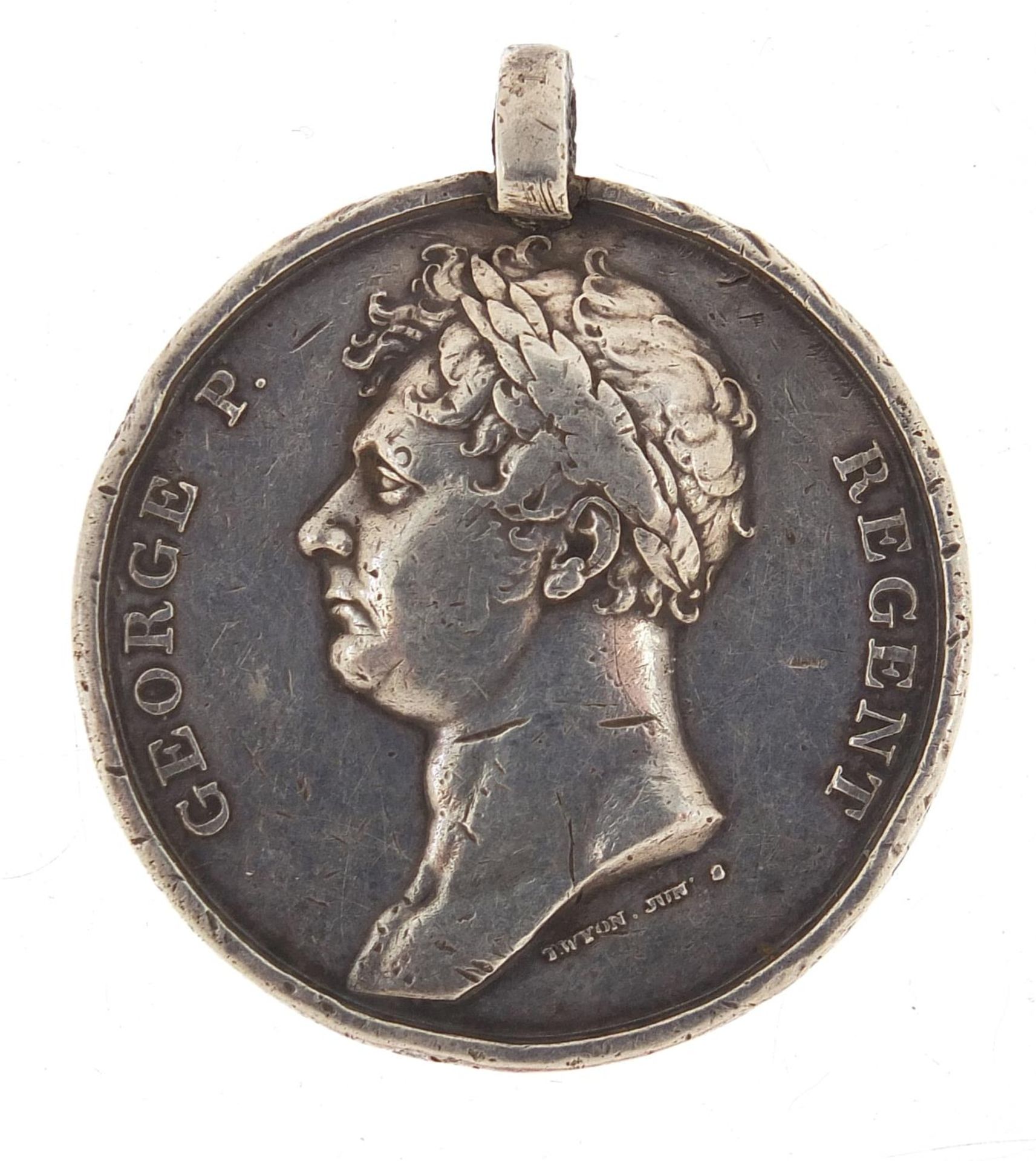 Georgian British military Waterloo medal awarded to EDWARD PRINCE 3RD BATT GRENAD GUARDS :For