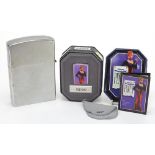 Zippo pin-up girl pocket lighter with case and a oversized Zippo style lighter, the largest 17cm