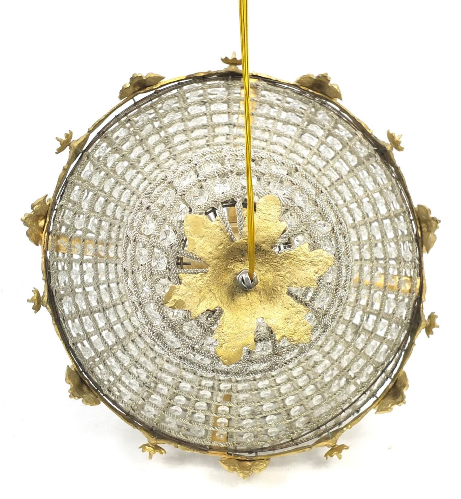 Large classical gilt metal chandelier, 90cm high :For Further Condition Reports Please Visit Our - Image 3 of 4