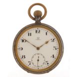 Omega, gentlemen's open face pocket watch with enamel dial, 50mm in diameter :For Further