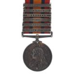 Victorian British military Queen's South Africa six bar medal awarded to 2371PTE.G.PAYNTER.2NDE.
