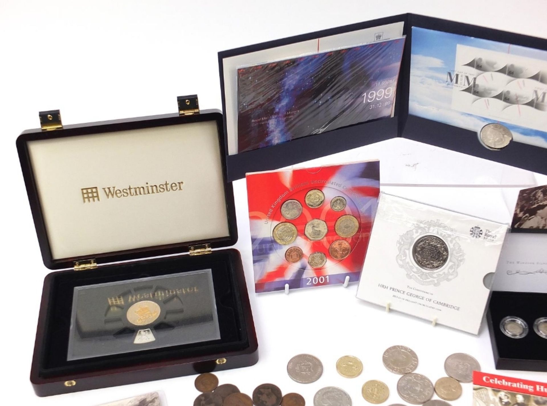 British commemorative coinage, some proof, including five pound coins, two pound coins, - Image 2 of 9