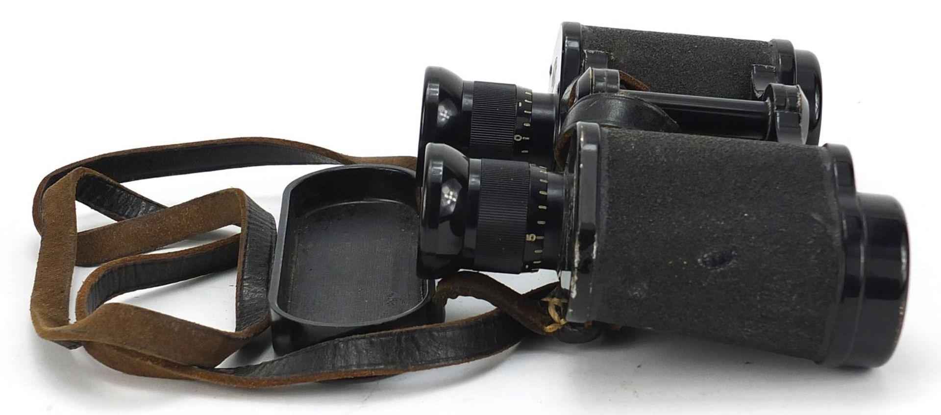 Pair of military interest Carl Zeiss Jena 6 x 30 binoculars with case numbered 1941734 :For - Image 6 of 8