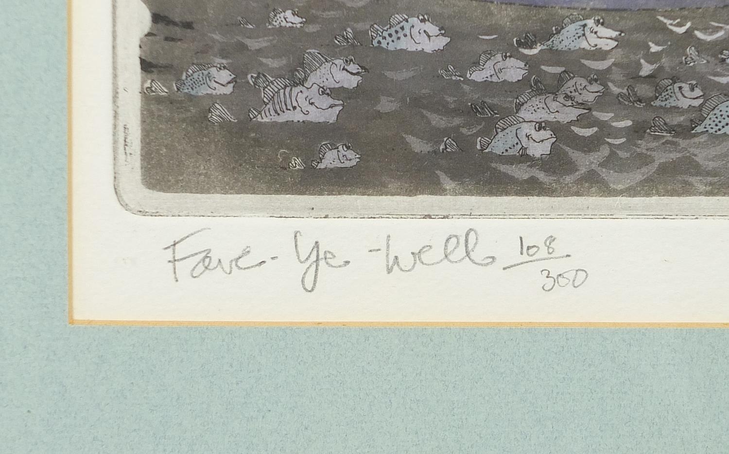 Graham Clarke - Faer ye well, pencil signed etching in colour, limited edition 108/300 with - Image 3 of 6